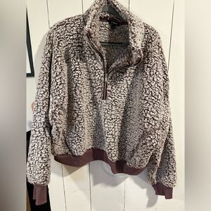 Price drop! 🚨🚨 Express Purple Pullover Sherpa Jacket, Size XL